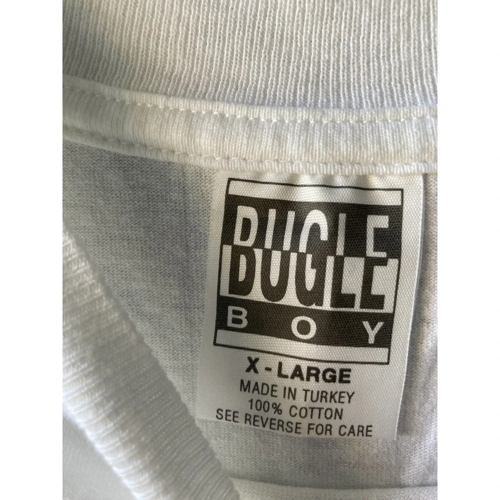 Bugle Boy Men's Shirt XL  White Turkey Marmaris Crew Neck Surfing Beach 2160